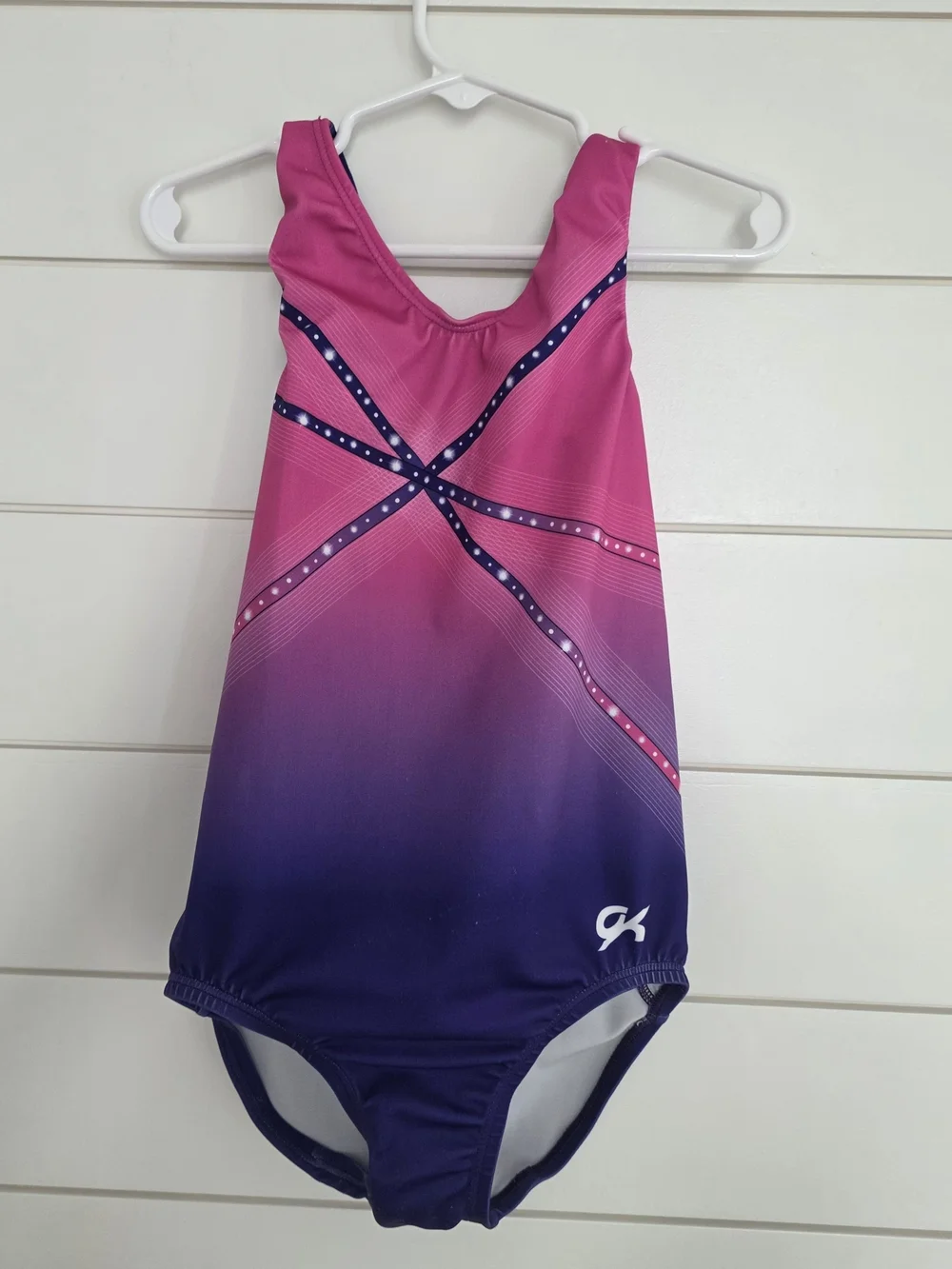 Lot of 2 GK Elite Gymnastics Leotards Size Child Medium & Child Large